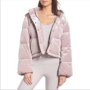 ALO Yoga Blush Velvet Puffer Jacket